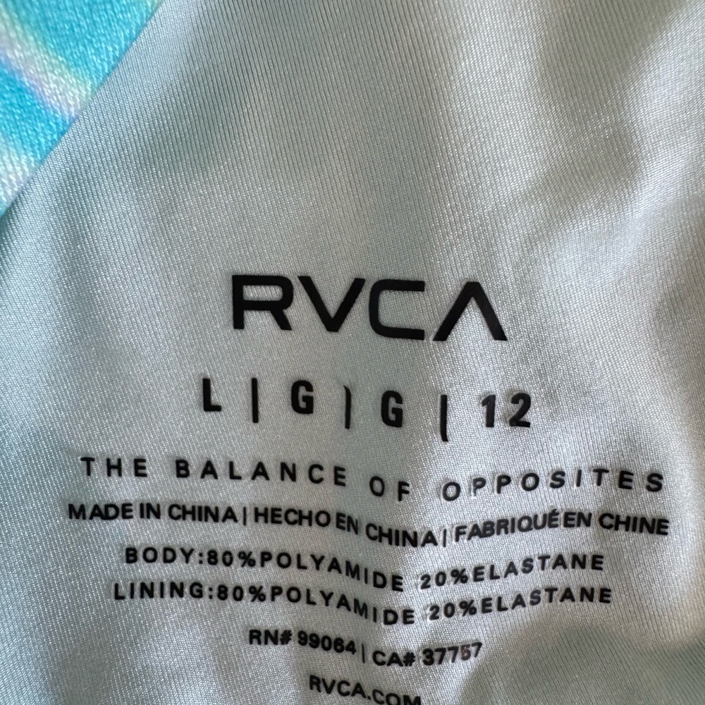 RVCA Women’s Pastel Marble Swirl Tank Top - Turquoise & Pink - Picture 3 of 3